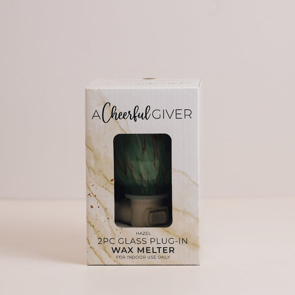 A Cheerful Giver Hazel - Glass Plug-In Wax Warmer
