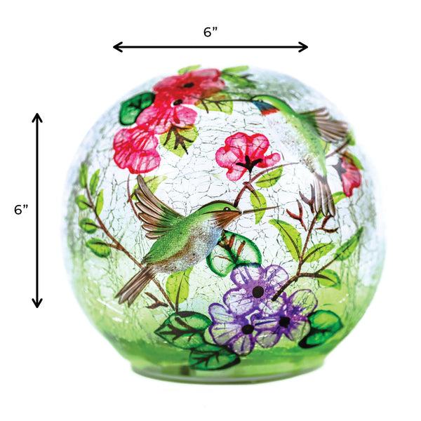 A Cheerful Giver Hummingbird - LED Glass Orb