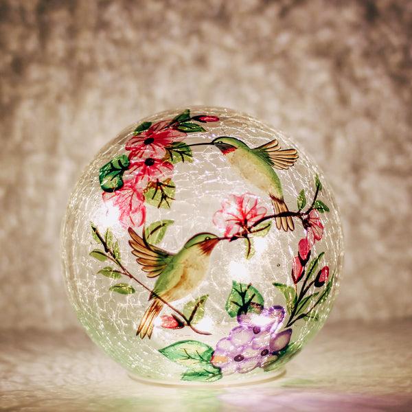 A Cheerful Giver Hummingbird - LED Glass Orb
