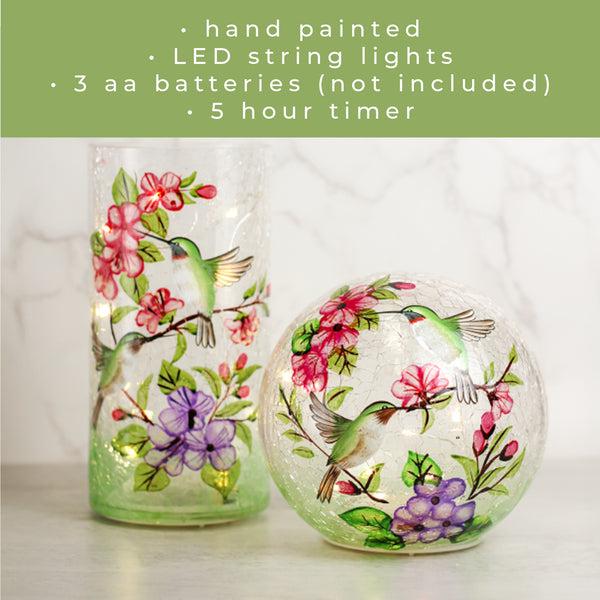 A Cheerful Giver Hummingbird - LED Glass Orb