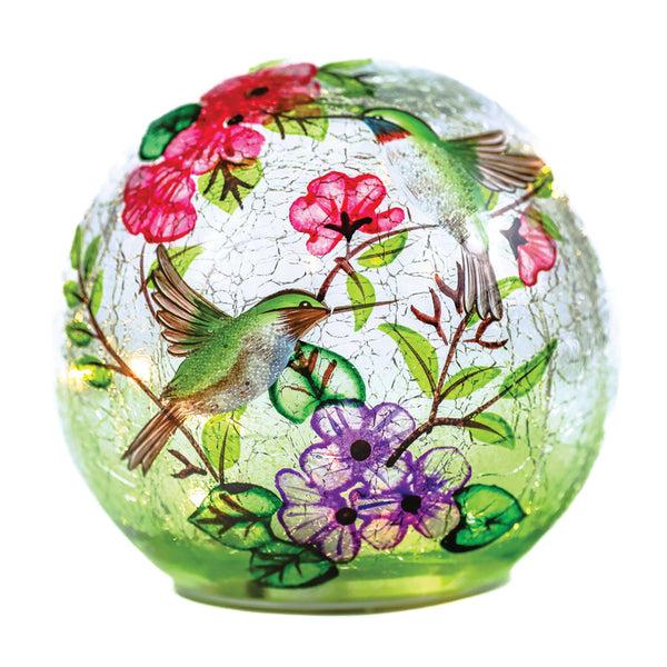 a cheerful giver Hummingbird - LED Glass Orb