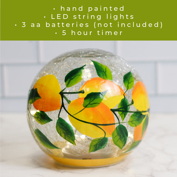 A Cheerful Giver Lemon - LED Glass Orb