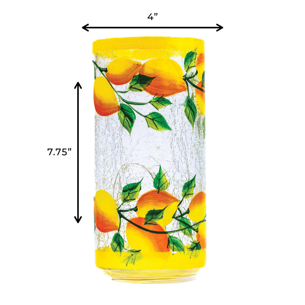 A Cheerful Giver Lemon - LED Glass Pillar