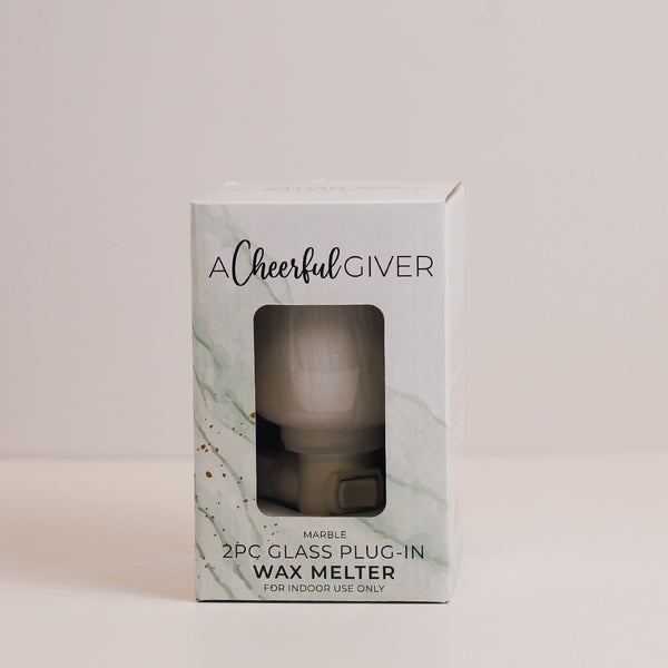 A Cheerful Giver Marble - Glass Plug-In Wax Warmer