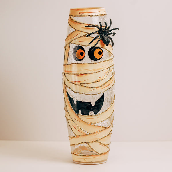 a cheerful giver Mummy Mash - Crackle Glass Vase