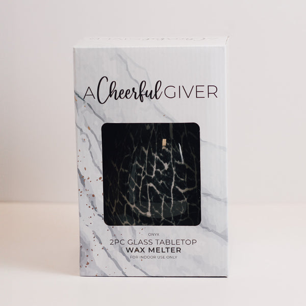 A Cheerful Giver Onyx - Glass Tabletop Wax Warmer