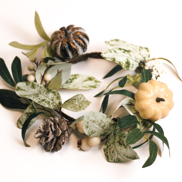 a cheerful giver Pine Willow Pumpkin - Candle Ring