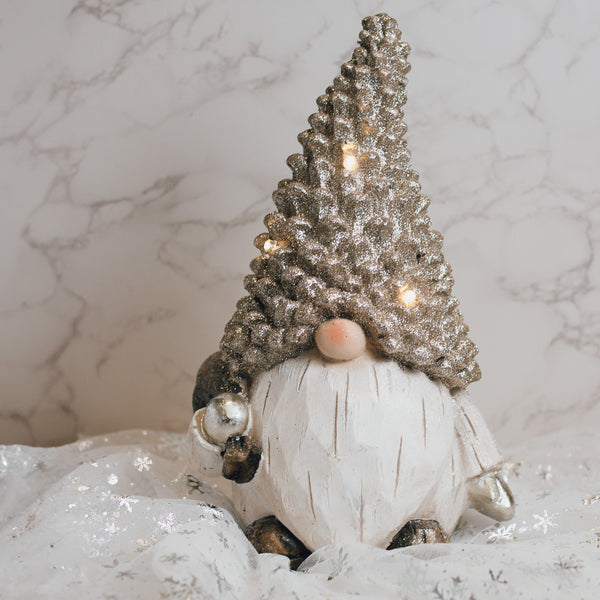 A Cheerful Giver Pinecone Gnome