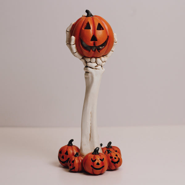 A Cheerful Giver Pumpkin Skull Hand