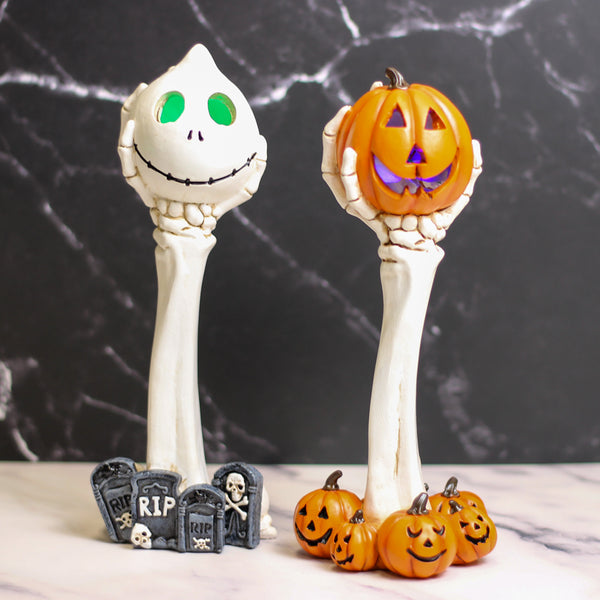 A Cheerful Giver Pumpkin Skull Hand