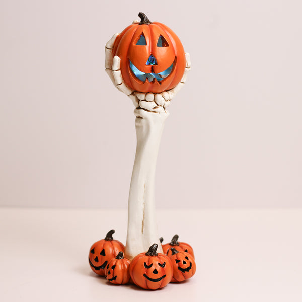 a cheerful giver Pumpkin Skull Hand