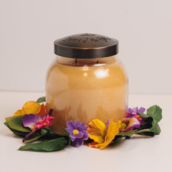 A Cheerful Giver Purple Pansies - Candle Ring