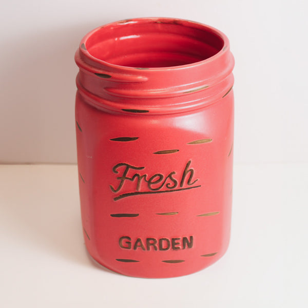 A Cheerful Giver Red - Mason Jar Planter