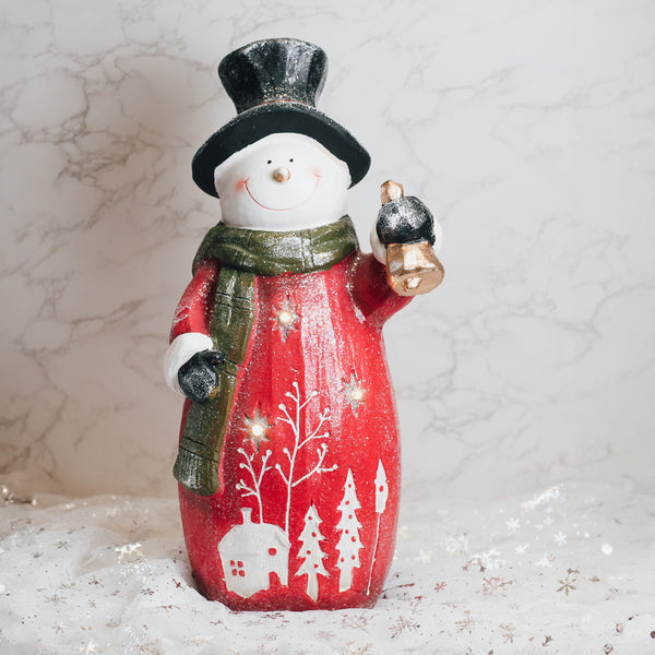 A Cheerful Giver Red Snowman