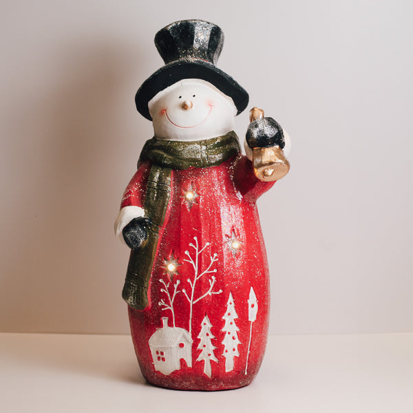 a cheerful giver Red Snowman