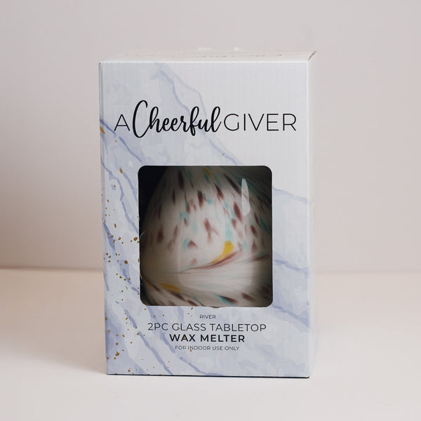 A Cheerful Giver River - Glass Tabletop Wax Warmer