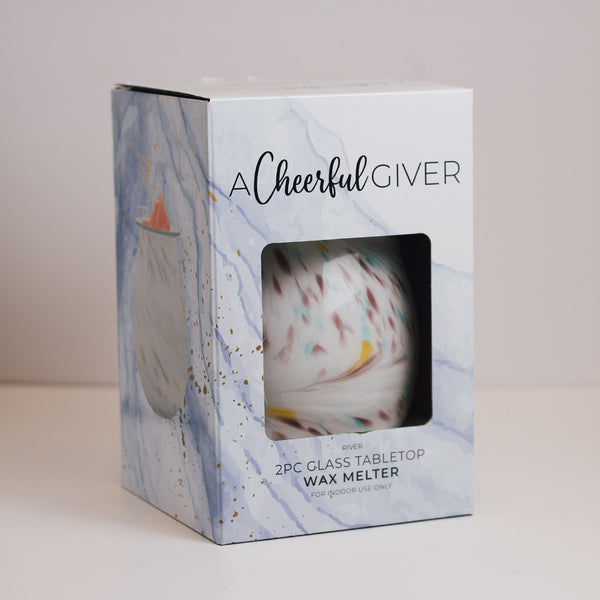 A Cheerful Giver River - Glass Tabletop Wax Warmer