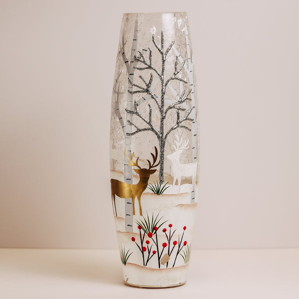 a cheerful giver Silver & Gold - Crackle Glass Vase