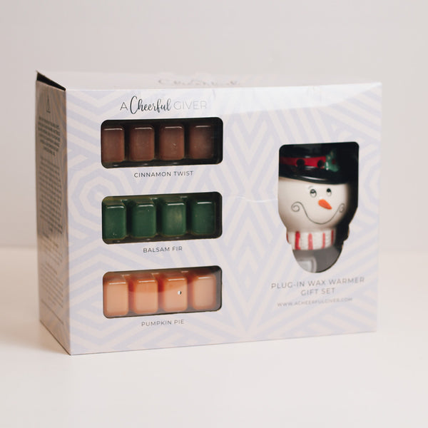 A Cheerful Giver Snowman - Plug-In Warmer Gift Set
