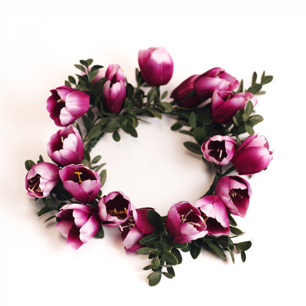 a cheerful giver Spring Tulips - Candle Ring