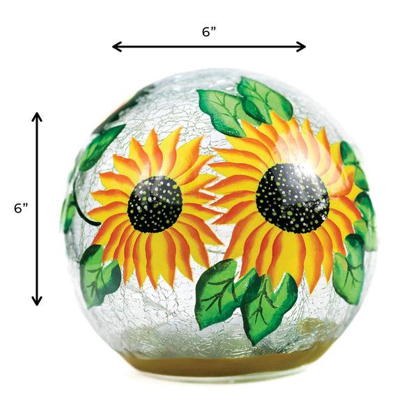A Cheerful Giver Sunflower - LED Glass Orb