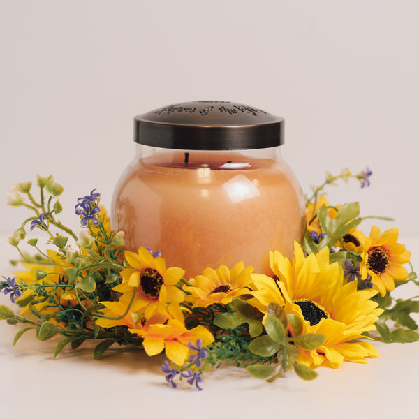 A Cheerful Giver Sunflower Wreath - Candle Ring