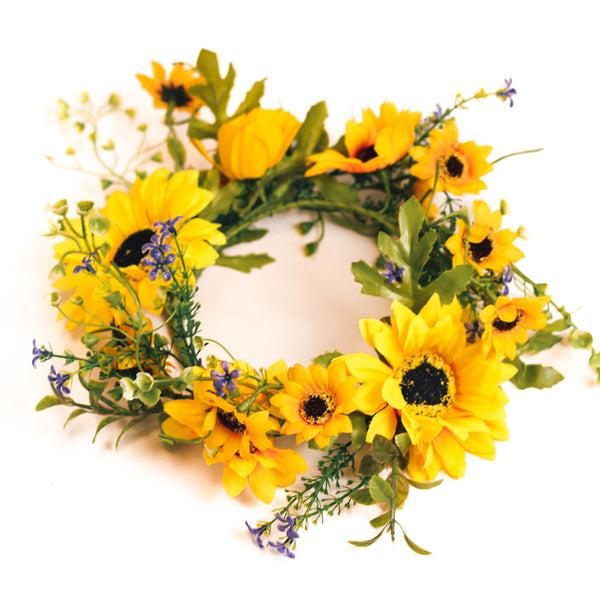a cheerful giver Sunflower Wreath - Candle Ring