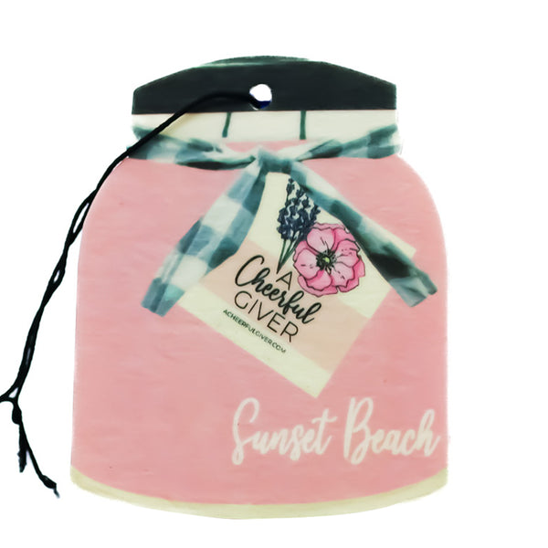 a cheerful giver Sunset Beach - Car Air Freshener