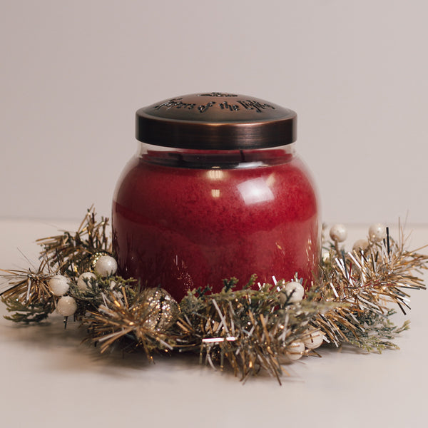 A Cheerful Giver Tinsel Berry & Bells - Candle Ring