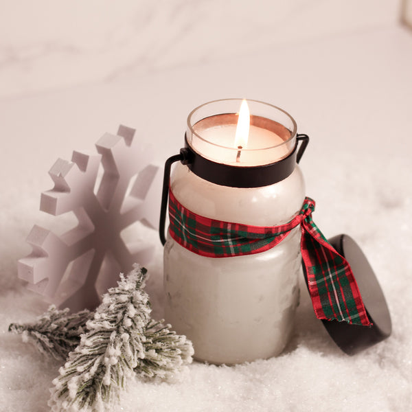 A Cheerful Giver Welcome Wreath - Baby Snowman Jar