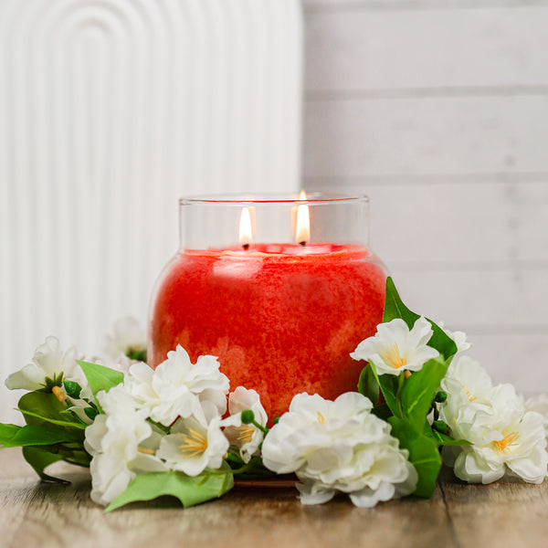 A Cheerful Giver White Camellia Buds - Candle Ring