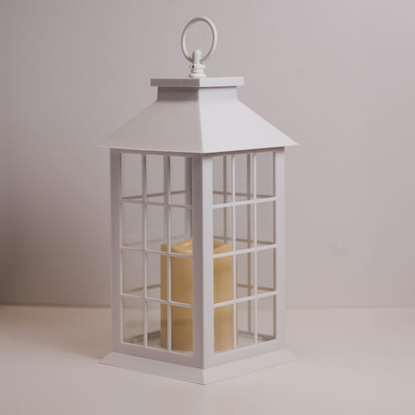 a cheerful giver White - Flameless Lantern