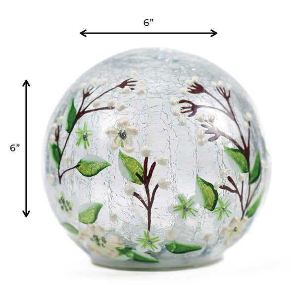 A Cheerful Giver White Jasmine - LED Glass Orb