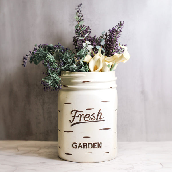 A Cheerful Giver White - Mason Jar Planter