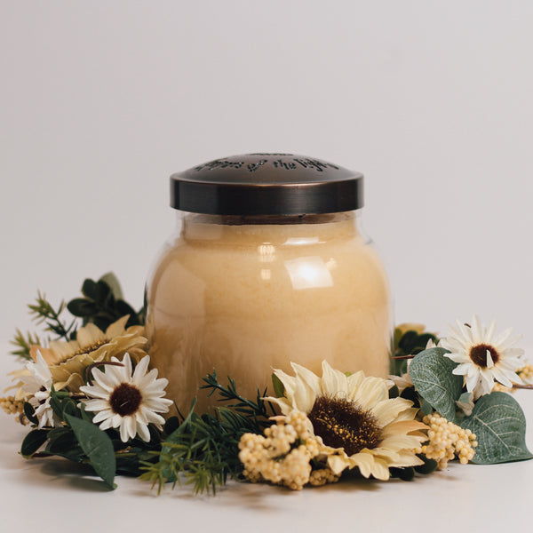 A Cheerful Giver White Sunflower - Candle Ring