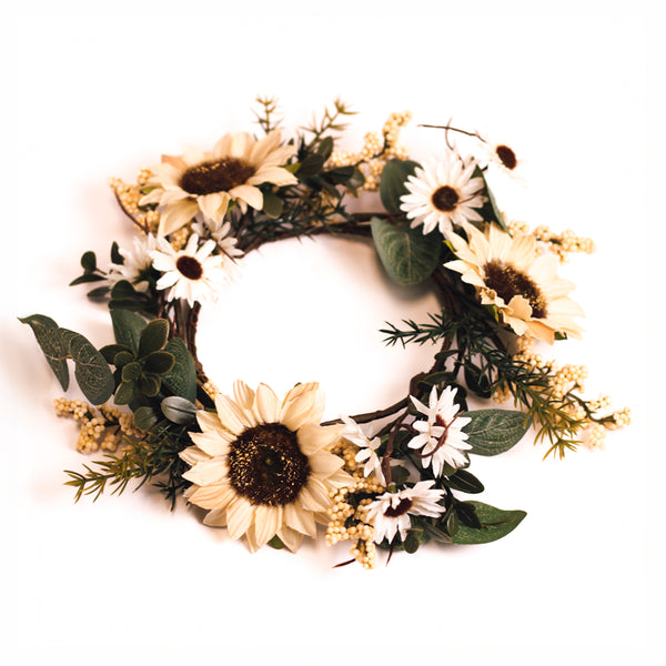 a cheerful giver White Sunflower - Candle Ring