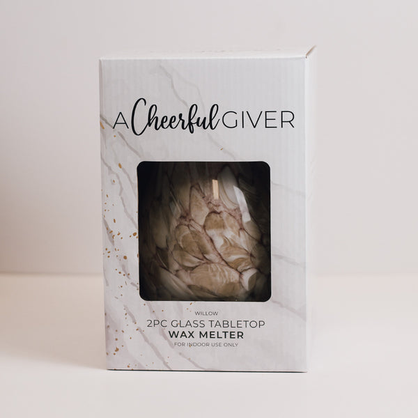 A Cheerful Giver Willow - Glass Tabletop Wax Warmer