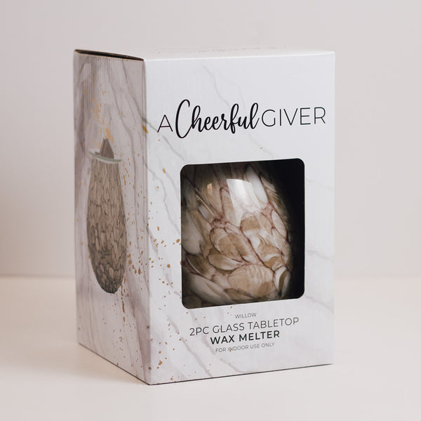 A Cheerful Giver Willow - Glass Tabletop Wax Warmer