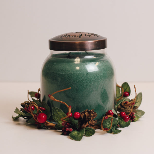 A Cheerful Giver Winter Berry Pine - Candle Ring