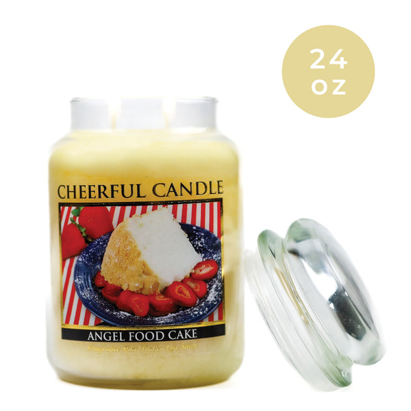 A Cheerful Giver Angel Food Cake - 24 Oz Cheerful Candle