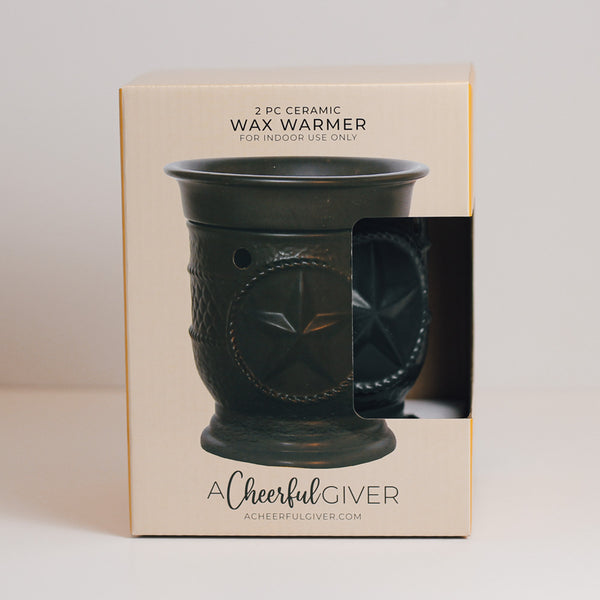 A Cheerful Giver Black Star - Ceramic Tabletop Wax Warmer