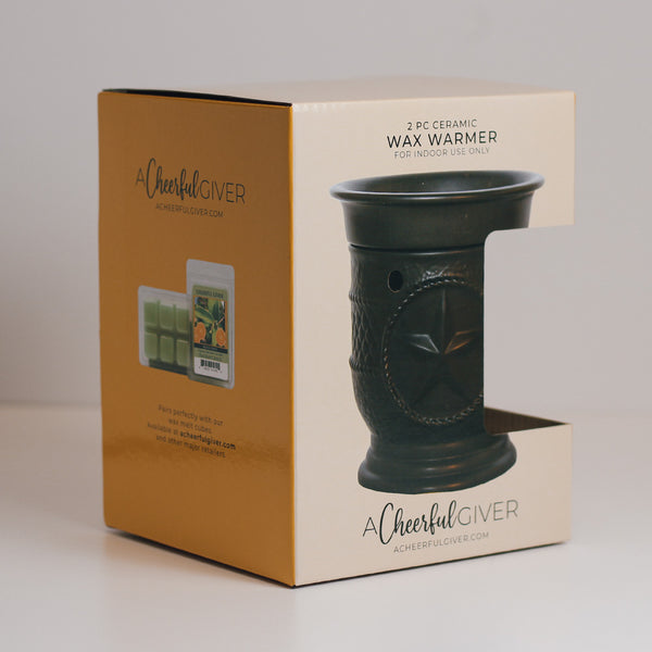 A Cheerful Giver Black Star - Ceramic Tabletop Wax Warmer