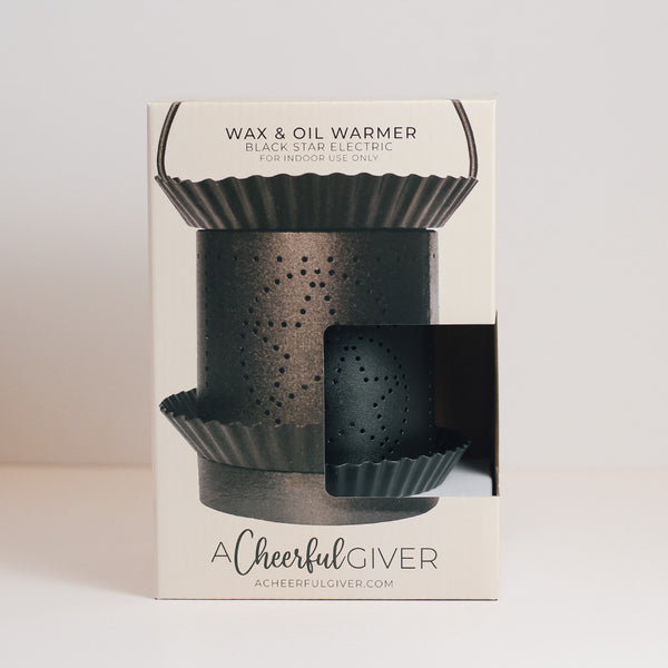 A Cheerful Giver Black Star - Metal Tabletop Wax Warmer