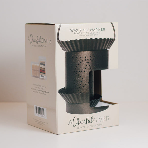 A Cheerful Giver Black Star - Metal Tabletop Wax Warmer