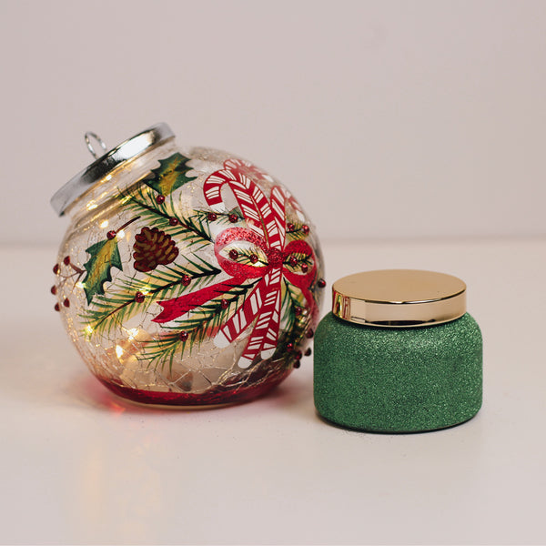 A Cheerful Giver Candy Cane Ornament & Holly Tree - Gift Set