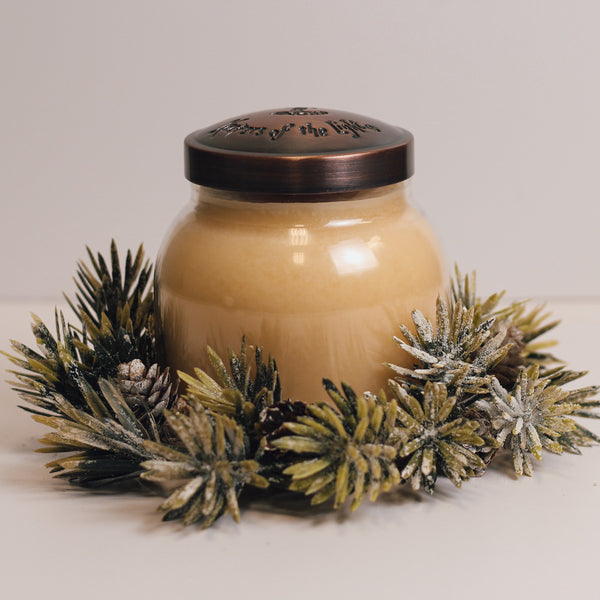 A Cheerful Giver Frozen Pinecones & Greens - Candle Ring