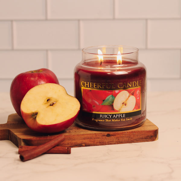 A Cheerful Giver Juicy Apple Scented Candle -16 Oz Double Wick Cheerful Candle