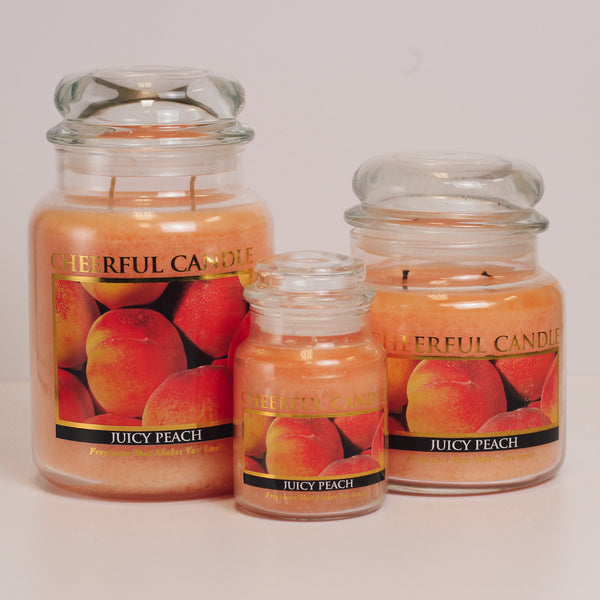 A Cheerful Giver Juicy Peach Scented Candle -16 Oz Double Wick Cheerful Candle