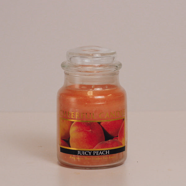 a cheerful giver Juicy Peach Scented Candle - 6 oz Single Wick Cheerful Candle