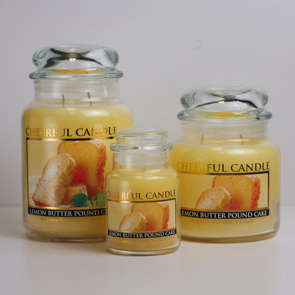 A Cheerful Giver Lemon Butter Pound Cake Scented Candle -16 Oz Double Wick Cheerful Candle